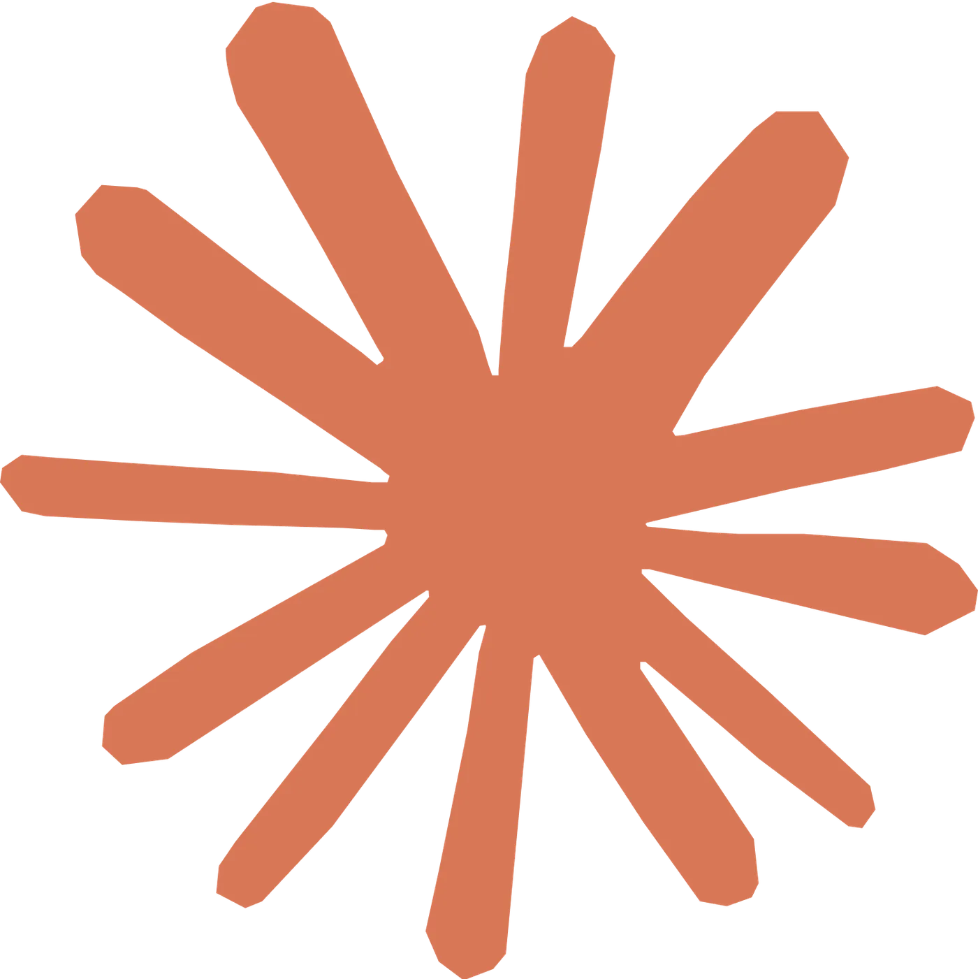 The Claude logo, a coral starburst symbol